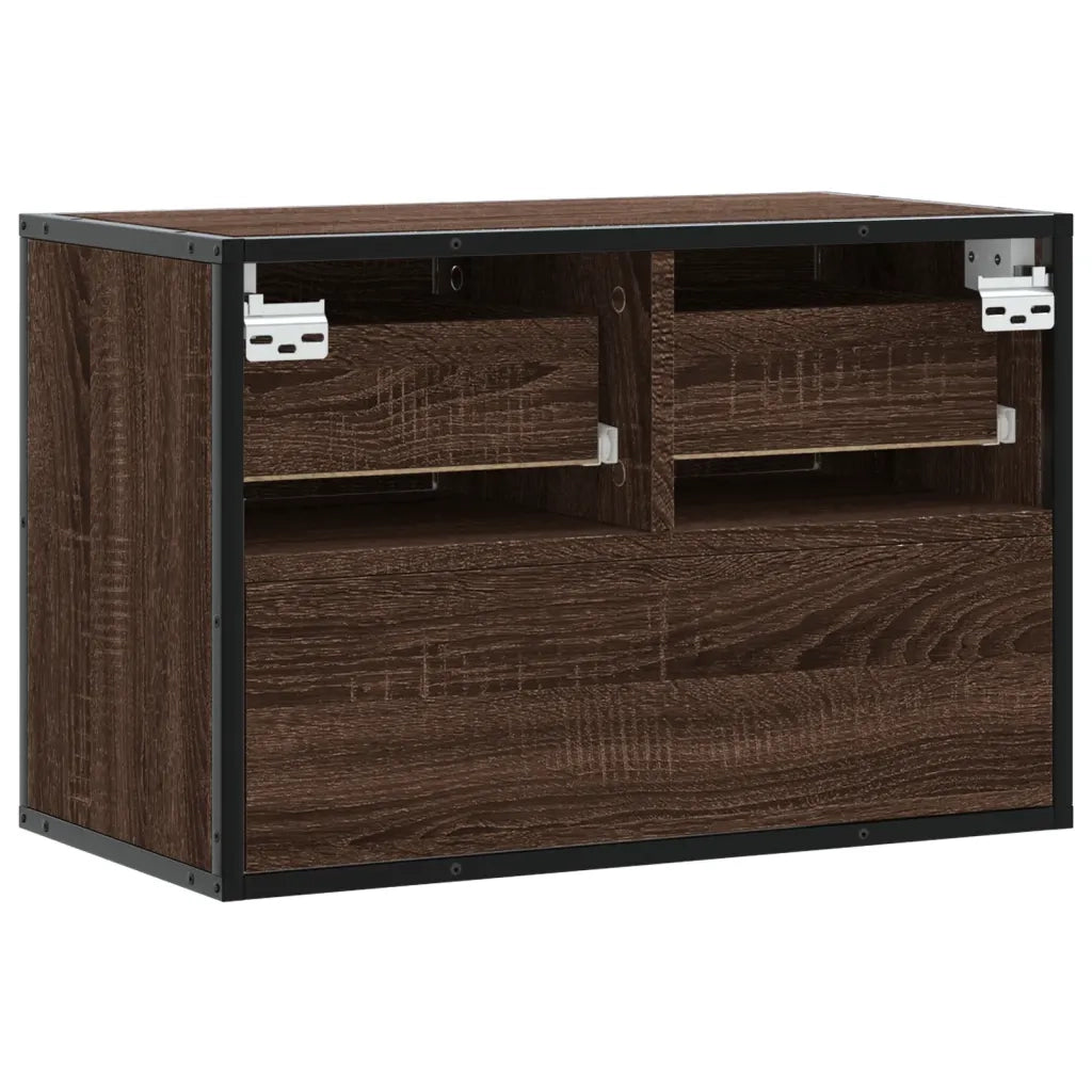 Mobile TV-Credenza per TV-Console TV Rovere Marrone 60x31x39,5cm in Truciolato e Metallo 880157