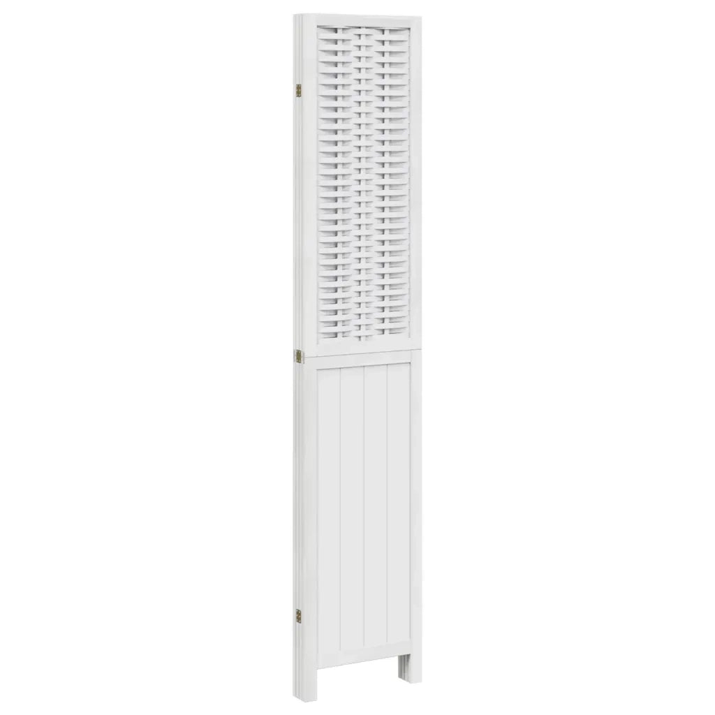 Divisorio Ambienti | Divider per stanze | Paravento 4Pannelli Bianco Legno Massello di Paulownia