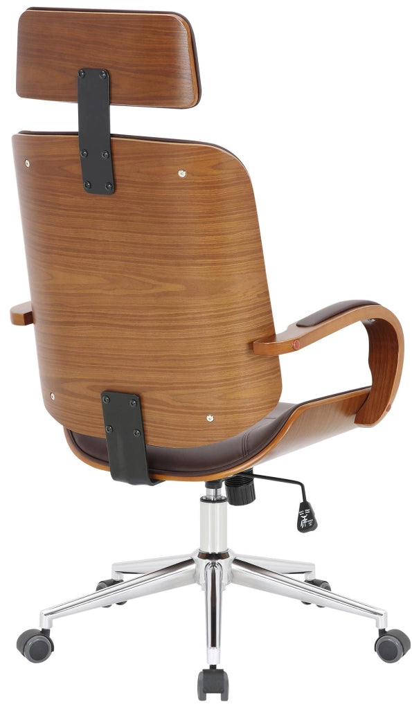 Sedia da ufficio Dayton Noce/marrone