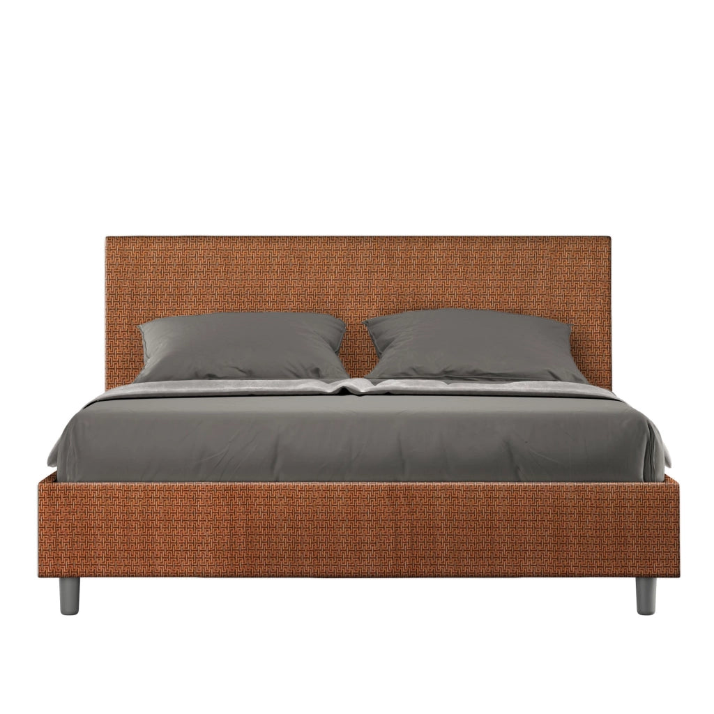 Letto Matrimoniale 160x210 cm Senza Rete Adele Labirinto 04 Arancione