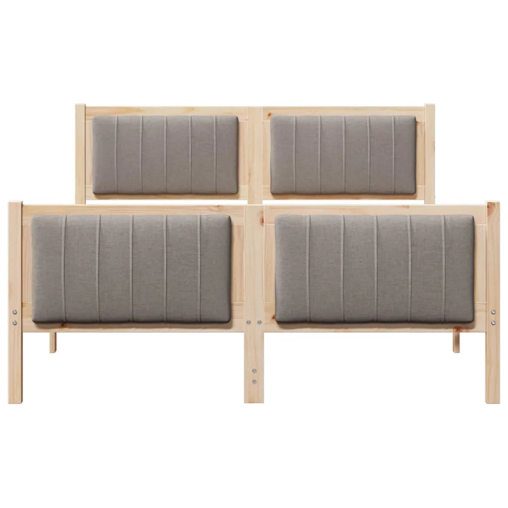 Struttura del Letto con testiera Marrone e taupe 135 x 190 cm