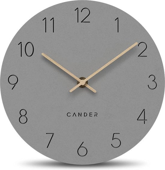 Orologio da Parete 22 cm - Silenzioso e Moderno, Indicazioni in Legno, Analogo, Design Vintage per Salotto