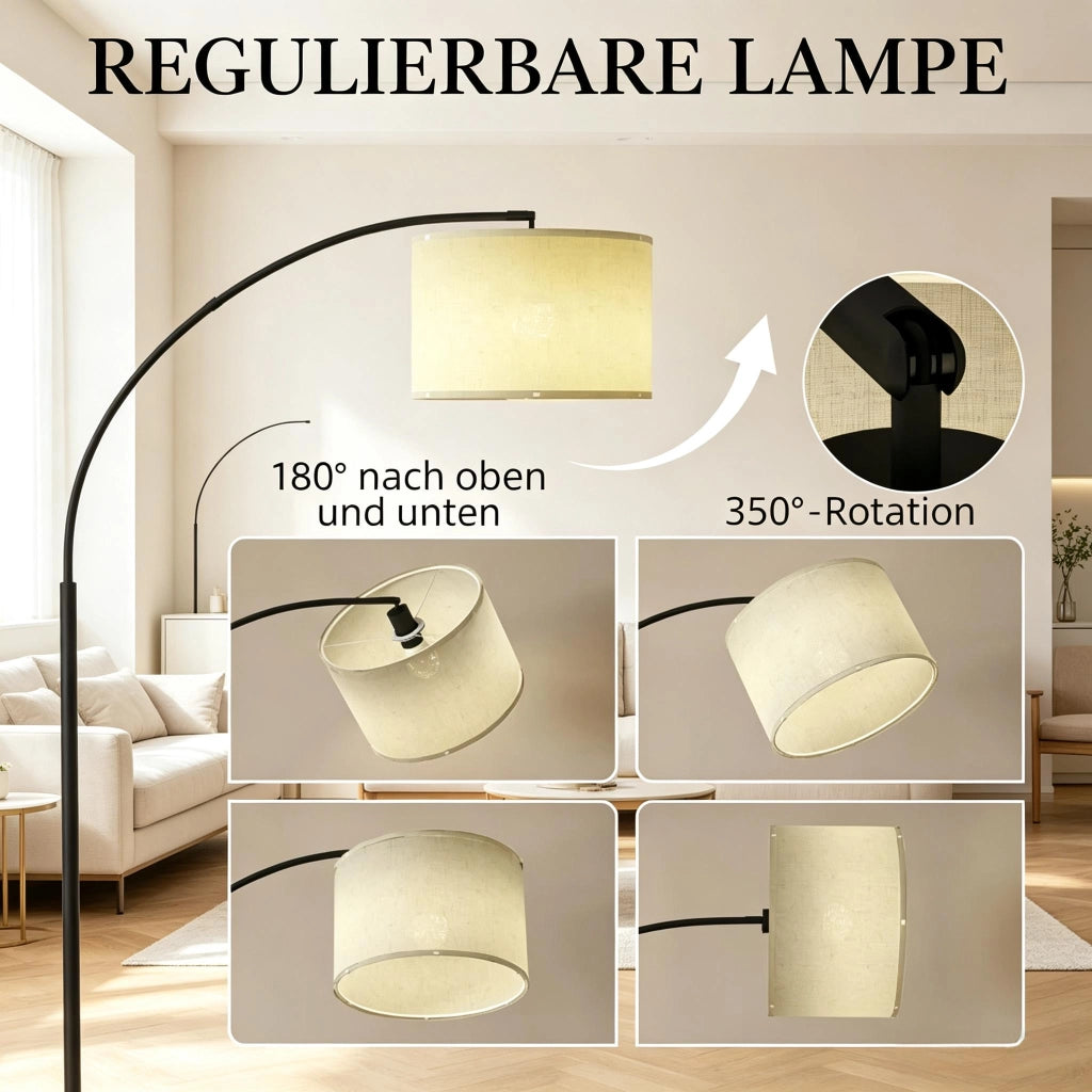 Lampada da terra ad arco moderna con telecomando, lampada da terra elegante, lampada da terra di design (solo lampada da terra ad arco, batteria non i