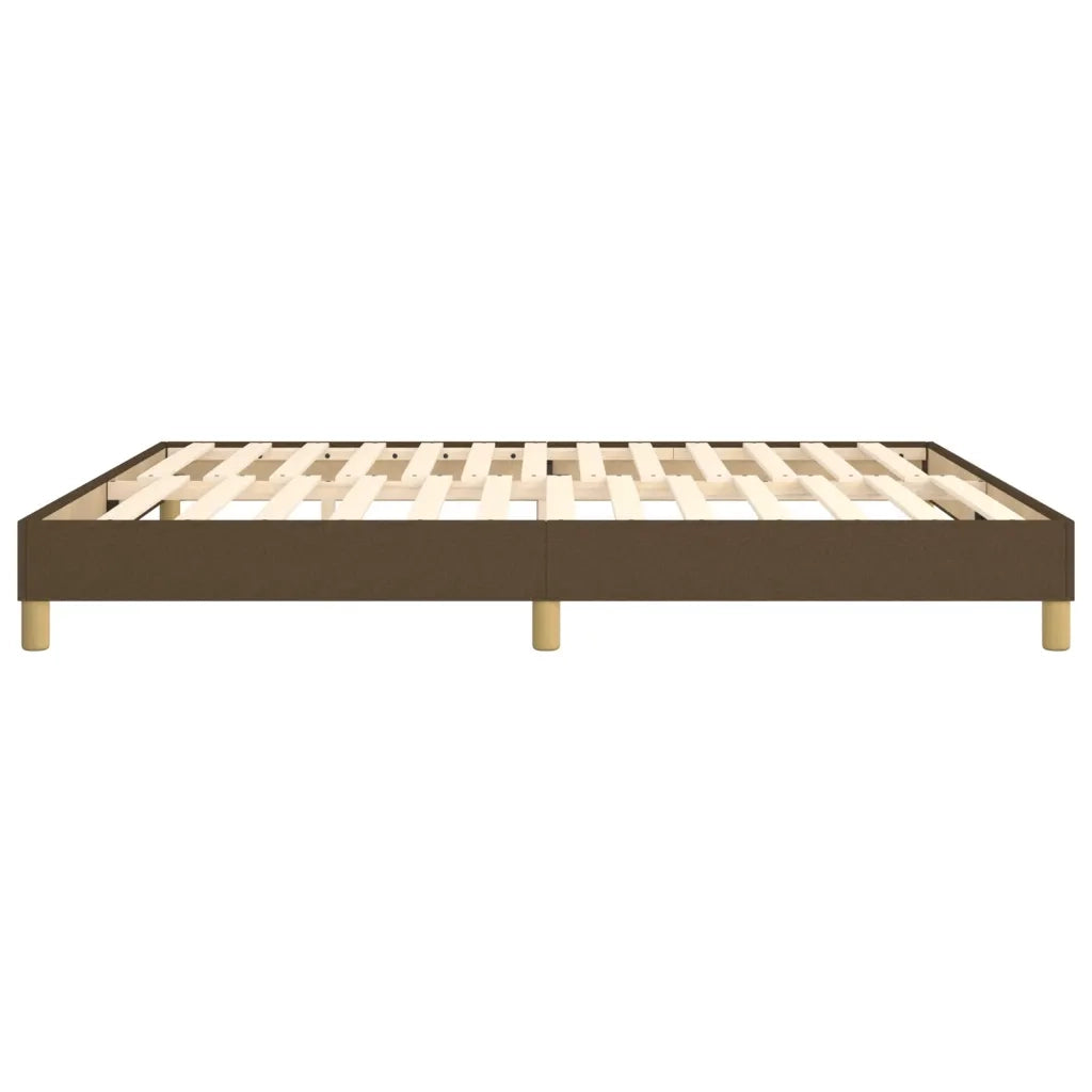 Struttura Letto a Rete a Molle-Giroletto Marrone Scuro 180x200 cm Tessuto 846766