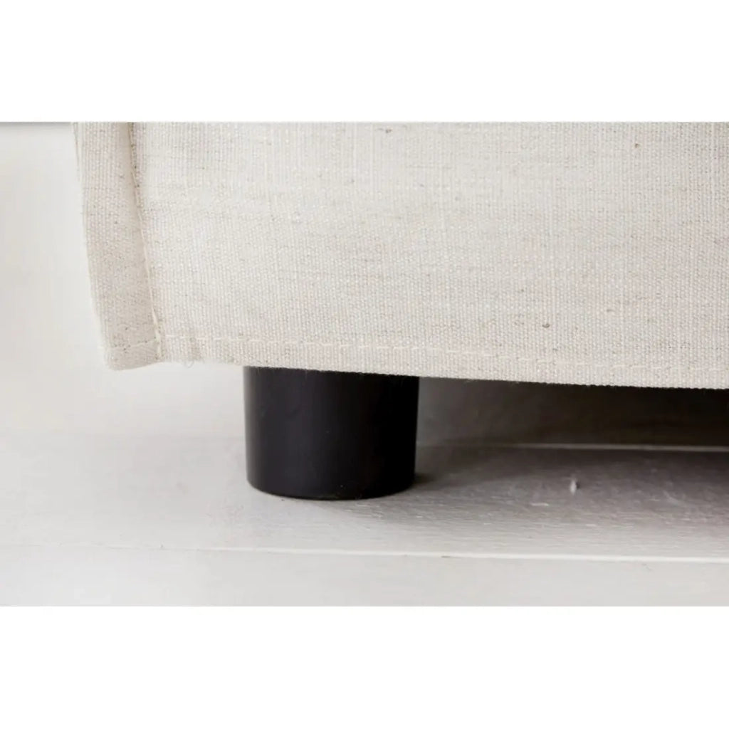 Pouf KALIA – Bianco – Tessuto opaco – Pouf contemporaneo