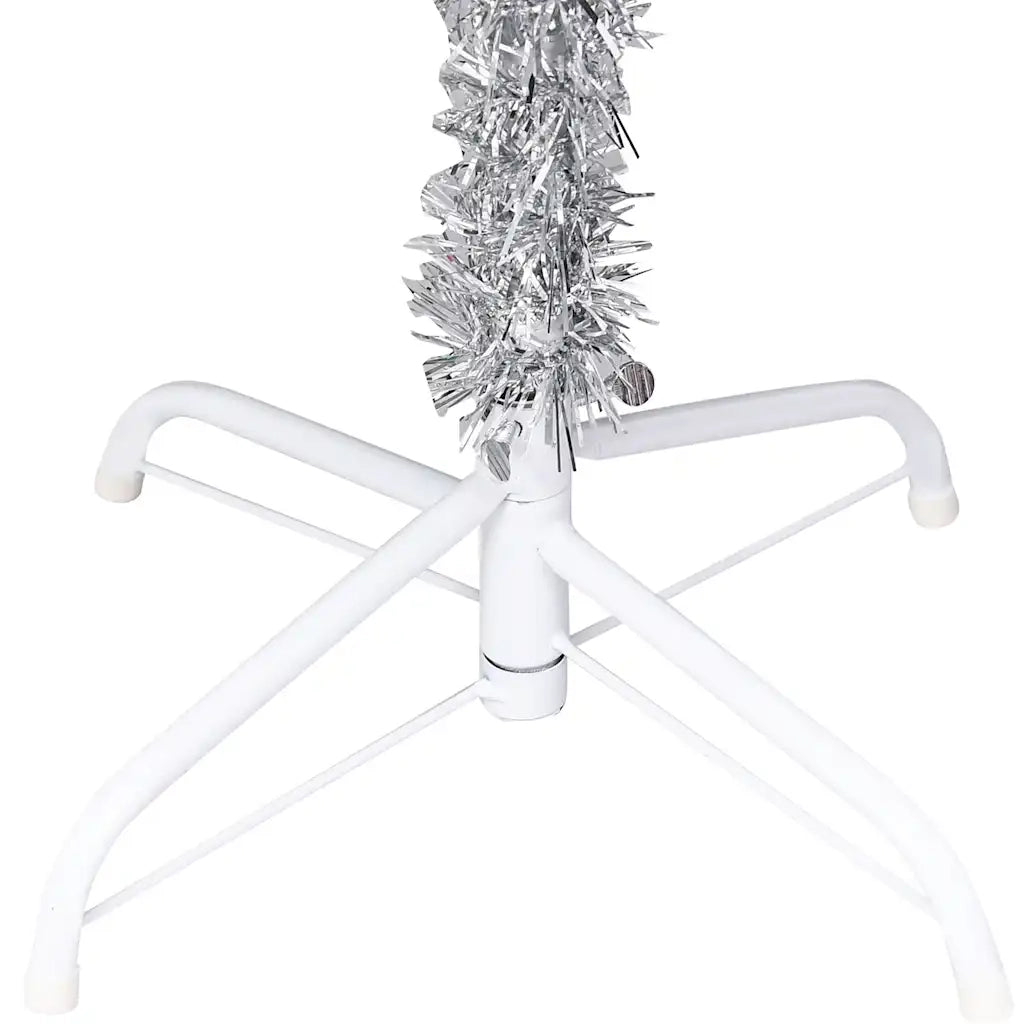 Albero di Natale Preilluminato con Palline Argento 120 cm PET 3077694