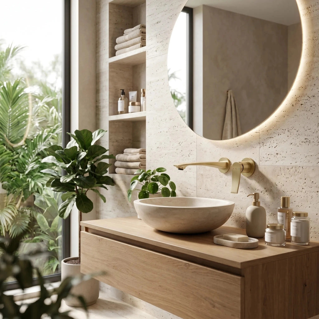 Miscelatore Lavabo Da Incasso Rea Vision Brush Gold + Box