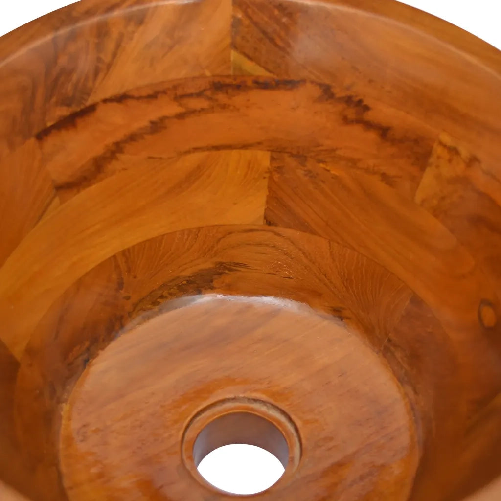 Lavabo in Legno Massello di Teak Î¦40x20 cm cod mxl 41851