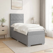 Letto box spring con materasso Grigio Chiaro 90 x 190 cm 3453304