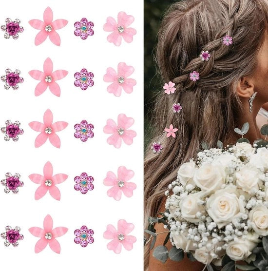 Spillini con strass per capelli - accessori per capelli carini per ragazze - 20 pezzi.