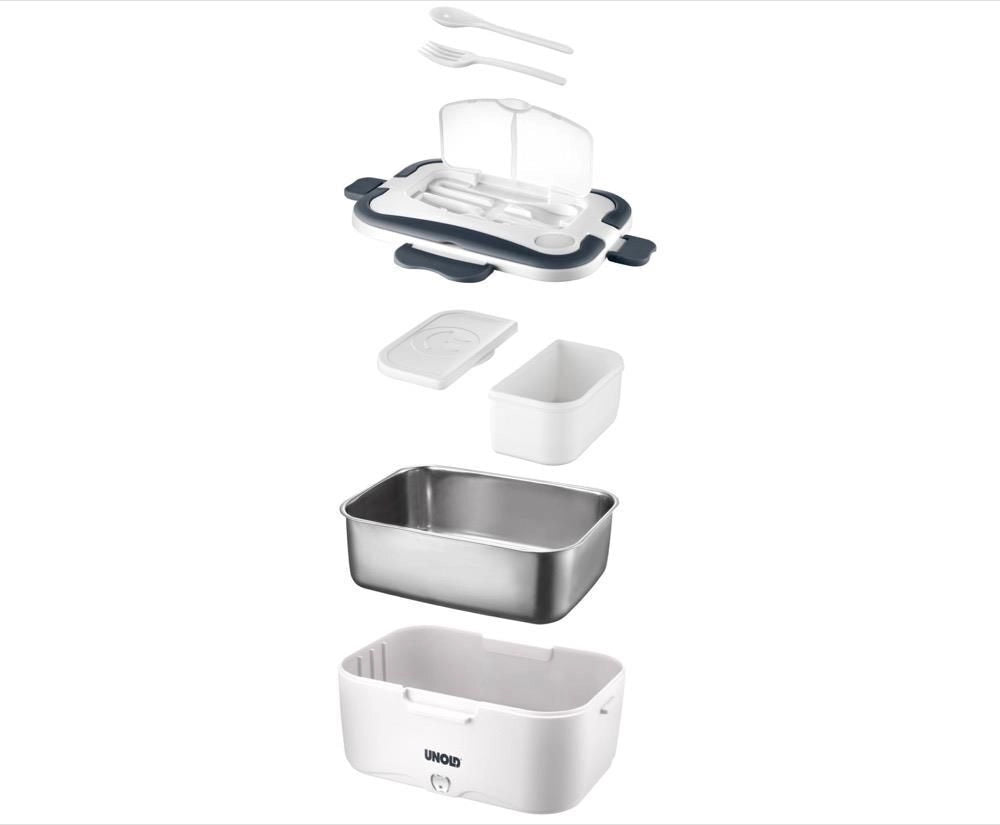 Unold 230.338 contenitore portapranzo Contenitore per il pranzo 1,5 L Acciaio inox Nero, Bianco