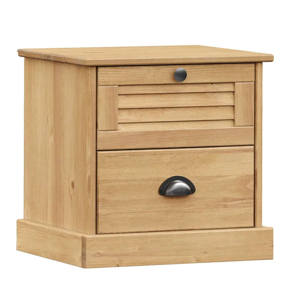 Comodino VIGO 42x35x42 cm in Legno Massello di Pino 353157
