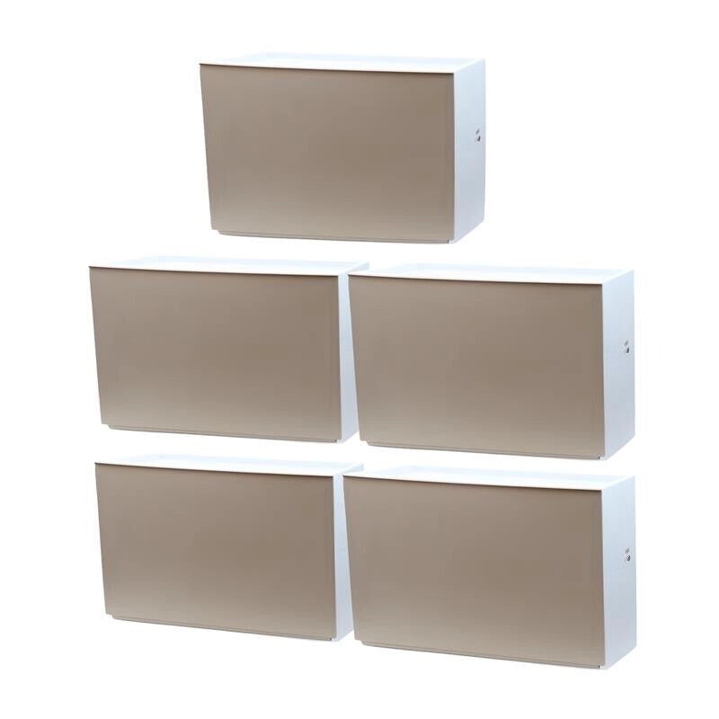 SET 5 SCARPIERE IN PROPILENE 51 X 17 X H39 CM COMPONIBILI IMPILABILI TORTORA
