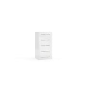Cassettiera con 4 cassetti larga 42cm, collezione ISORA. Colore bianco lucido