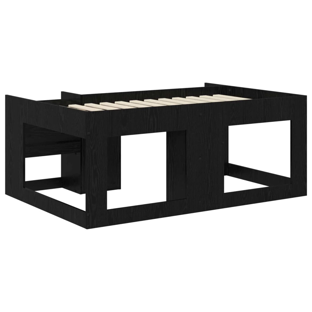 Telaio del letto con storage Rovere Nero 80 x 160 cm 3422620