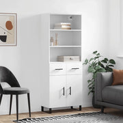 Credenza Bianca 69,5x34x180 cm in Legno Multistrato 3200537