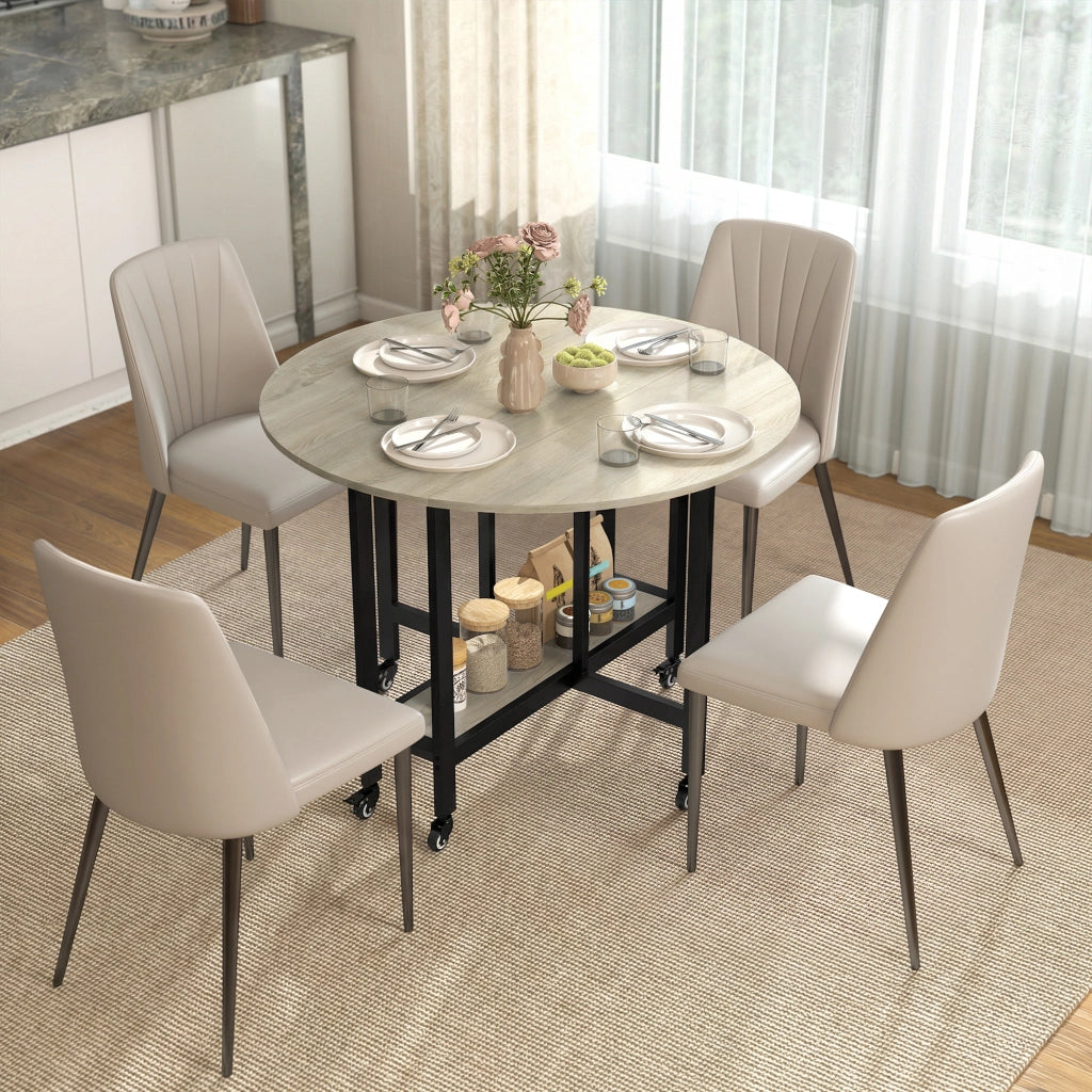 Tavolo Pieghevole ¨C zephmum ¨C Legno Naturale 80x80x75 cm