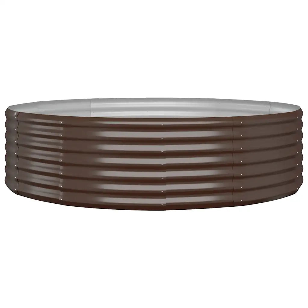 Letto Giardino Acciaio Zincato 140x140x36 cm Marrone 319020