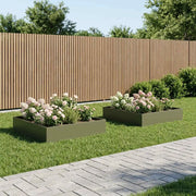 Vaso da giardino 2 pz Verde Oliva 80 x 80 x 20 cm 8005015
