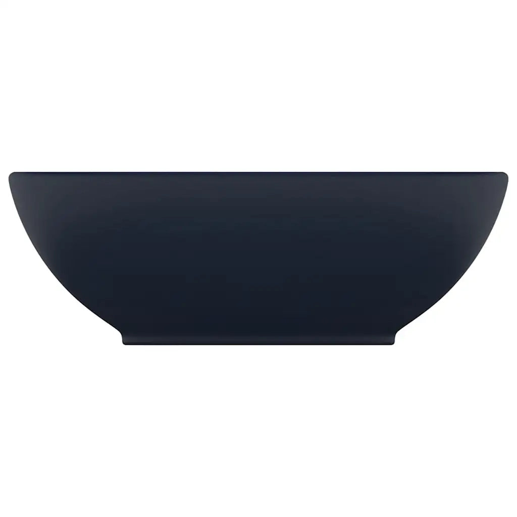 Lavandino-Lavello Lusso Ovale Blu Scuro Opaco 40x33 cm in Ceramica