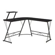 Scrivania/postazione di lavoro con piano rialzato 122 x 122 x 98 cm nero 03_0009073