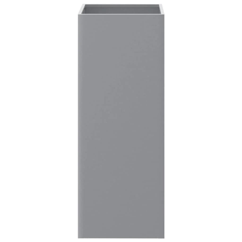 Fioriera/aiuola argentata per piante fiori terrazza giardino 32 x 29 x 75 cm acciaio zincato argento 02_0038062