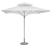 Ombrellone da Giardino 3x3 m Palo Ø60 mm Telo in Polietilene Bianco