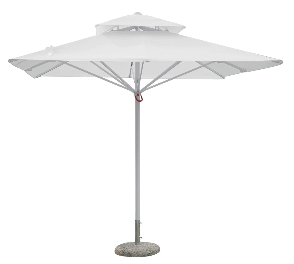 Ombrellone da Giardino 3x3 m Palo Ø60 mm Telo in Polietilene Bianco