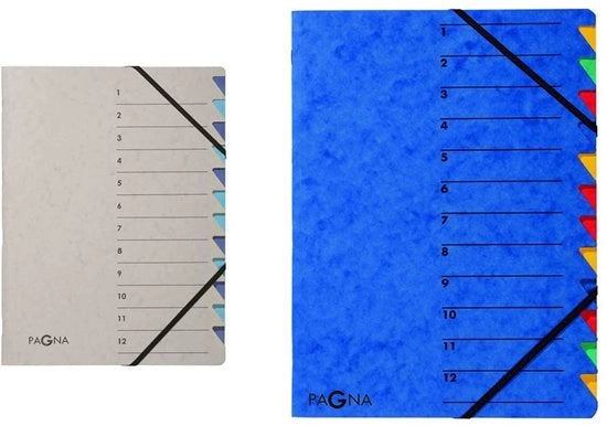 Mapa di archiviazione 12 cassette Easy Grey 1-12 blu & Mapa di archiviazione Easy (map, 12 cassette, 1-12) blu, 1 pezzo