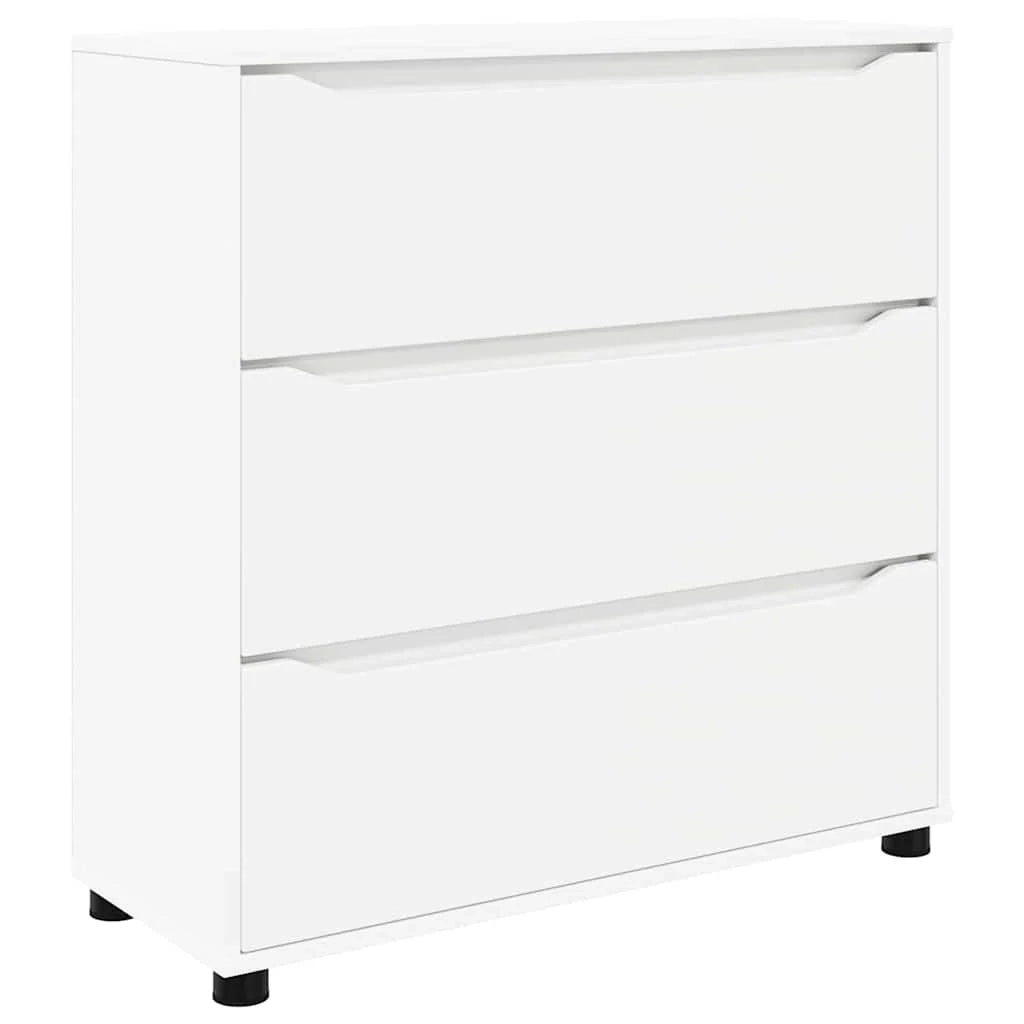Mobile contenitore minimalista con cassetti 80 x 31 x 81 cm legno ingegnerizzato bianco 02_0054621
