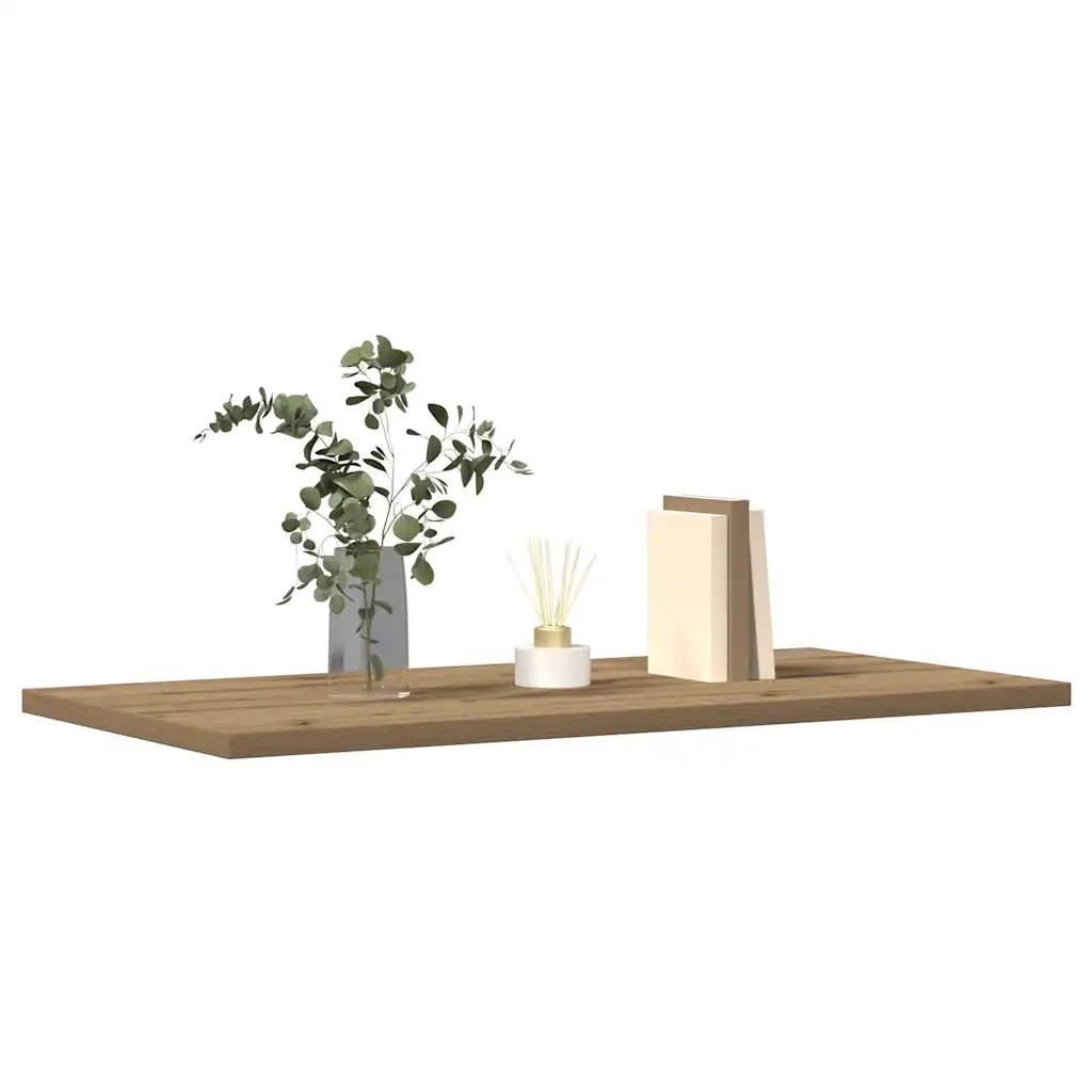 Mensole Parete 4pz Rovere Artigianale 60x30x1,5cm in Truciolato 856300