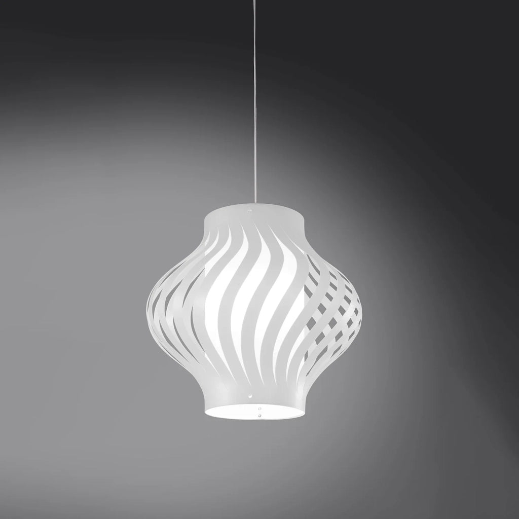 Sospensione Moderna Larga Helios Polilux ® Bianco 1 Luce E27