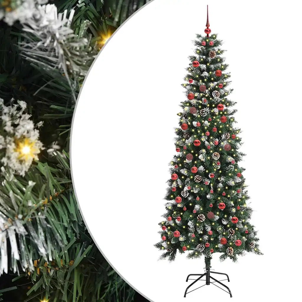 Albero di Natale artificiale con 300 LED Verde 210 cm 3395832