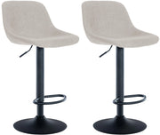 Sgabello da bar 2er Loft crema,Tessuto