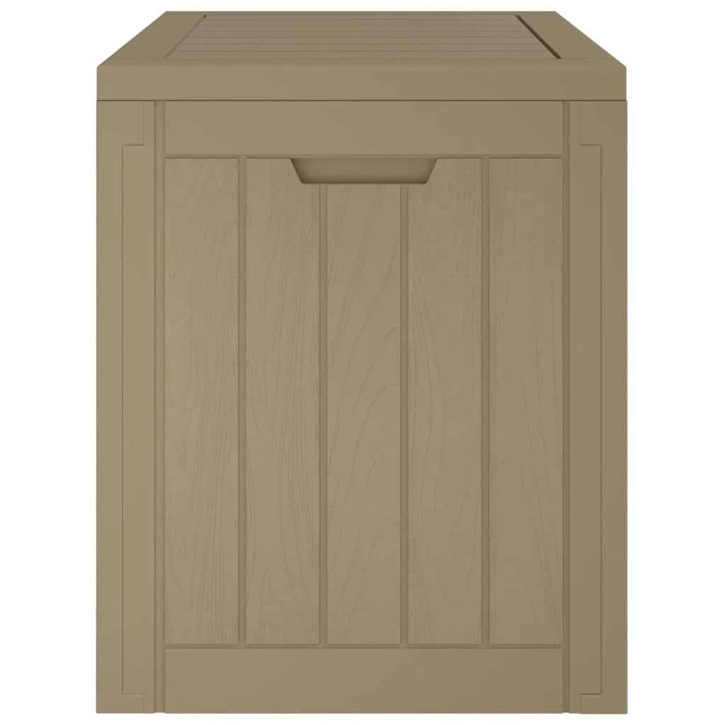 Cassapanca da giardino 55,5 x 43 x 53 cm marrone chiaro pp 02_0013139