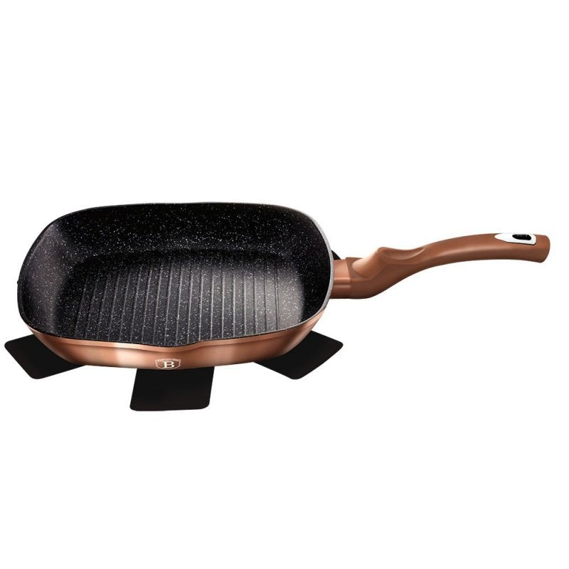 Berlinger Haus BH-1521 Padella per griglia in granito - Pentolame antiaderente 28 cm