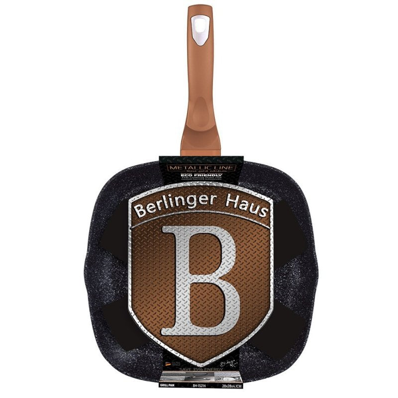 Berlinger Haus BH-1521 Padella per griglia in granito - Pentolame antiaderente 28 cm