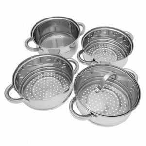 Klausberg KB-7140 Set di pentole per la cottura a vapore in acciaio inossidabile, 5 pezzi, 20 cm