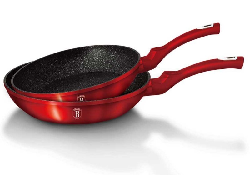 Berlinger haus BH-1612 Set di 2 padelle in granito - Rosso metallizzato