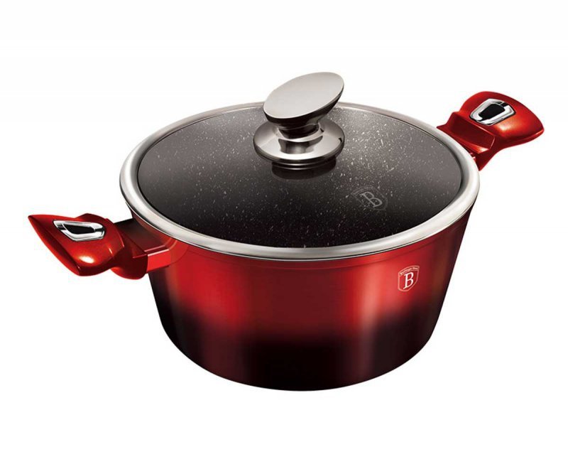 Berlinger haus BH-1631 Set di pentole in granito metallizzato bordeaux