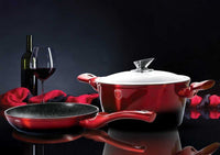 Berlinger haus BH-1632 Set di pentole bordeaux nero metallizzato da 15 pezzi