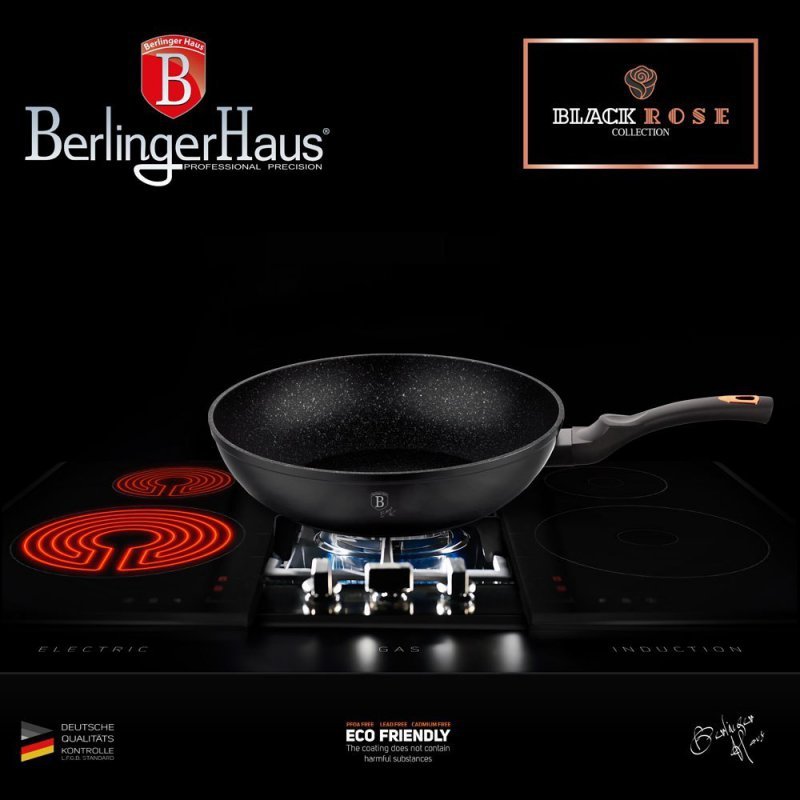 Berlinger haus BH-1638 Padella Wok Antiaderente in Granito 28cm