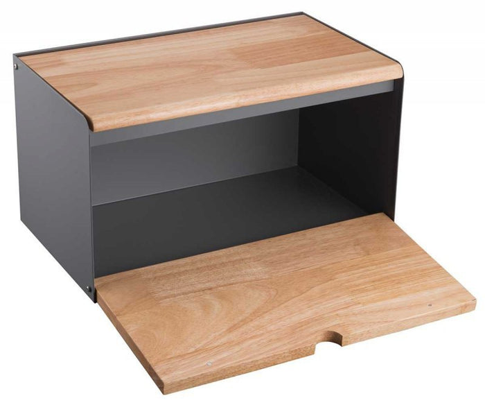 Klausberg KB-7395 Portapane bifacciale in acciaio e legno