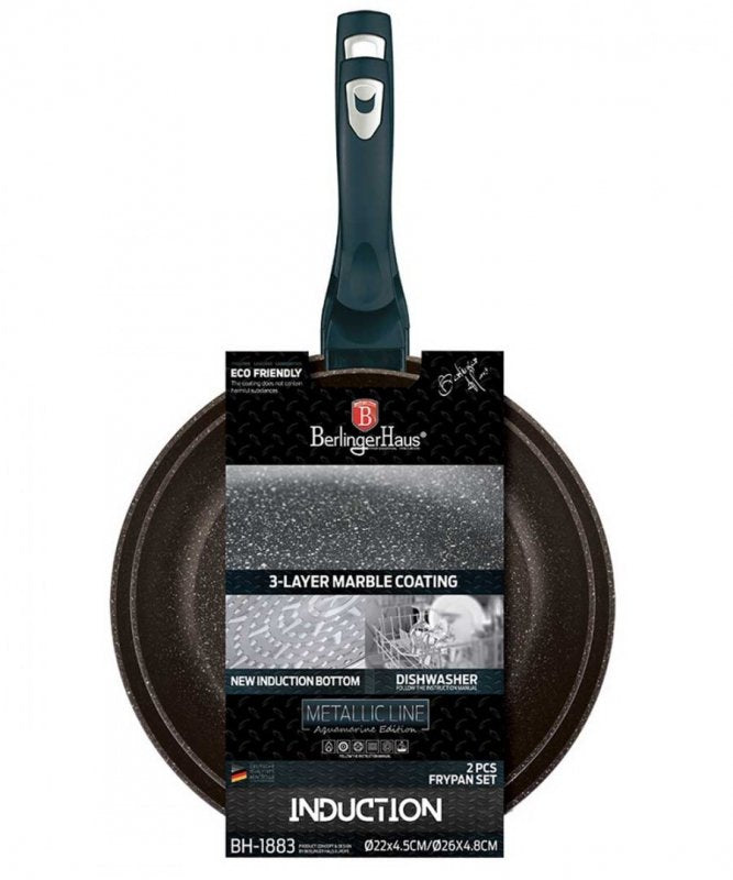 Berlinger haus BH-1883 Set di 2 padelle in granito 22/26 cm