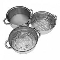 Klausberg KB-7142 Set per cottura a vapore in acciaio inox da 22 cm con inserti
