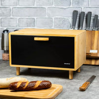 Klausberg KB-7399 Portapane in bambù - Soluzione di stoccaggio ecologica