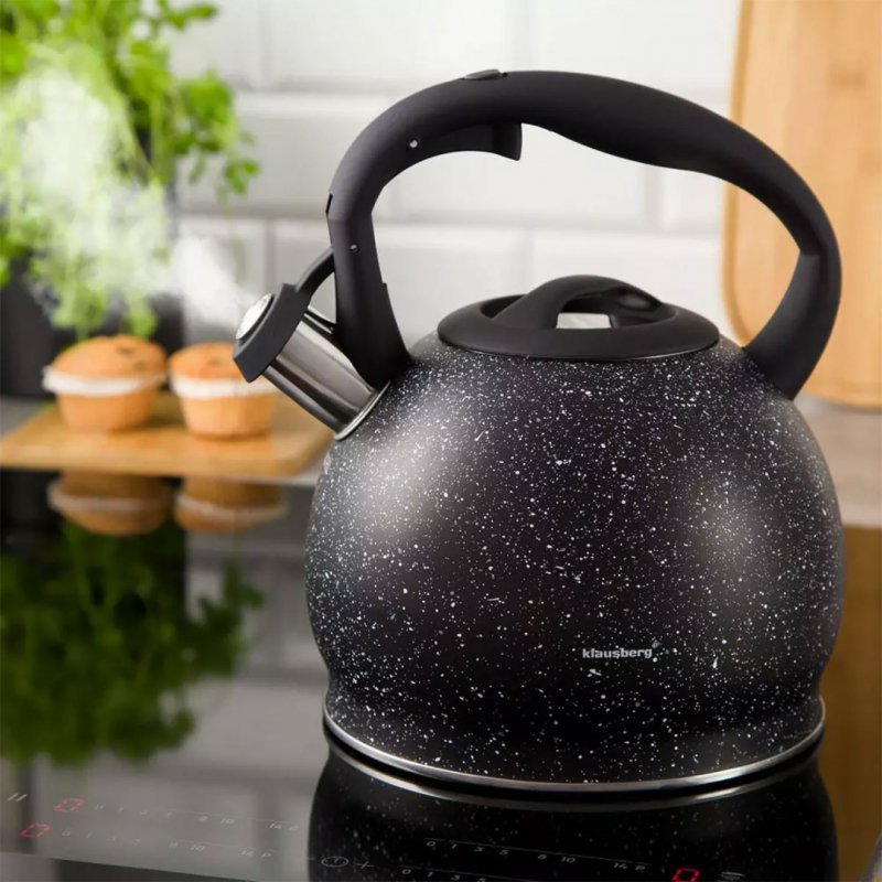 Klausberg KB-7266 Bollitore in marmo con fischio 3L