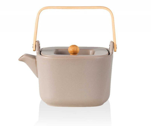 Infusore per tè in ceramica Husla 1L HYGGE con legno di bambù