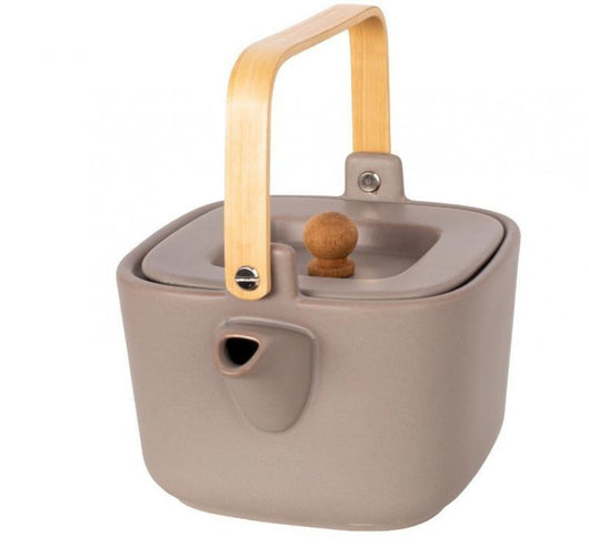 Infusore per tè in ceramica Husla 1L HYGGE con legno di bambù