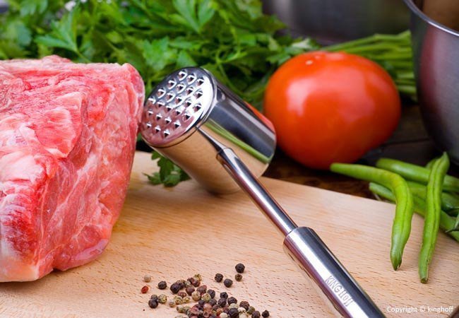 Batticarne in acciaio Kinghoff KH-3180 a doppia faccia 27x5cm